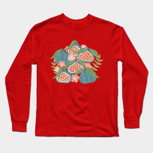 Fun Fantastic Figs (coral) Long Sleeve T-Shirt